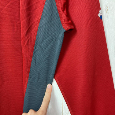 【Men's L レッド系】 Montbell ( モンベル ) クール ロングスリーブ ジップシャツ Cool Long Sleeve Zip Shirt ポリエステル ウェア トップス インナー シャツ ロングスリーブシャツ 化繊 z00058443  化繊