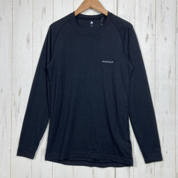 【Men's S ブラック系】 Montbell ( モンベル ) ジオライン L.W. ラウンドネック シャツ メンズ ZEO-LINE L.W. Round Neck Shirt Men's 吸汗速乾 防臭 ポリエステル ウェア トップス インナー シャツ ロン