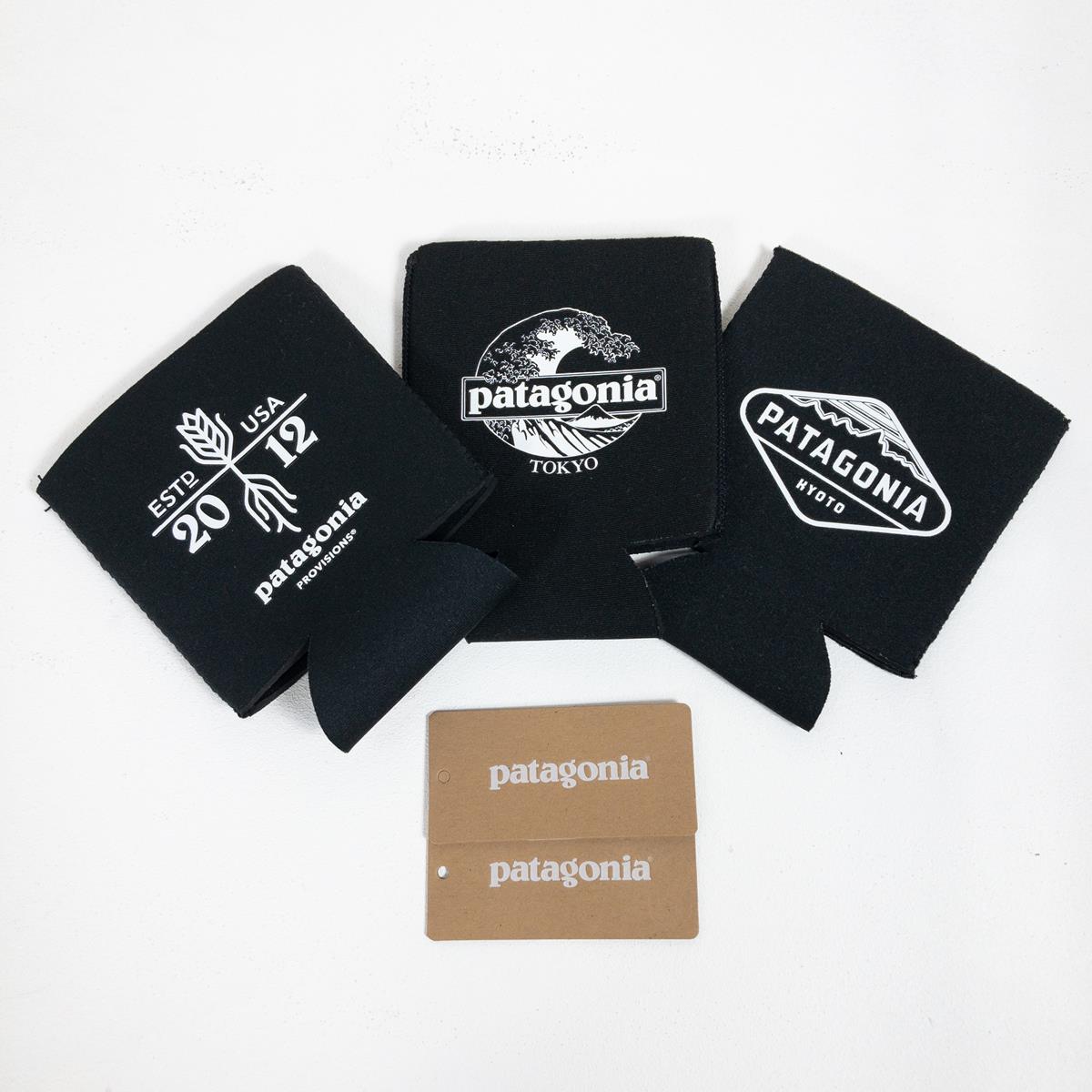 [One Size Black] Patagonia Neoprene Koozies Set of 3 Kyoto Tokyo Provisions Bottle Holder Bag Storage