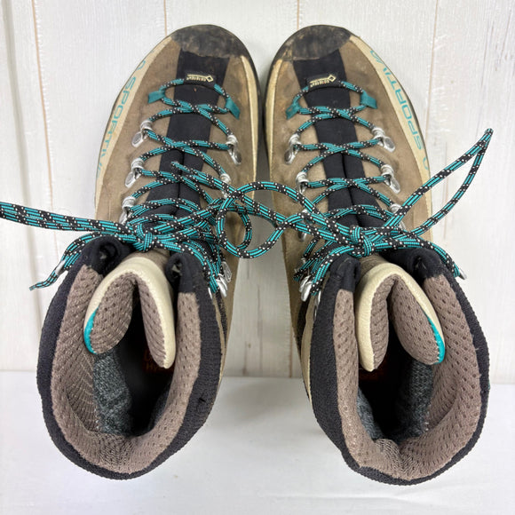 【Women's 24.9cm ブラウン系】 La Sportiva ( ラ・スポルティバ ) トランゴ アルプ エボ ゴアテックス ウーマン TRANGO ALP EVO GTX WOMAN レザーアッパー GORE-TEX セミワンタッチアイゼン対応 フットウェア トレッキン