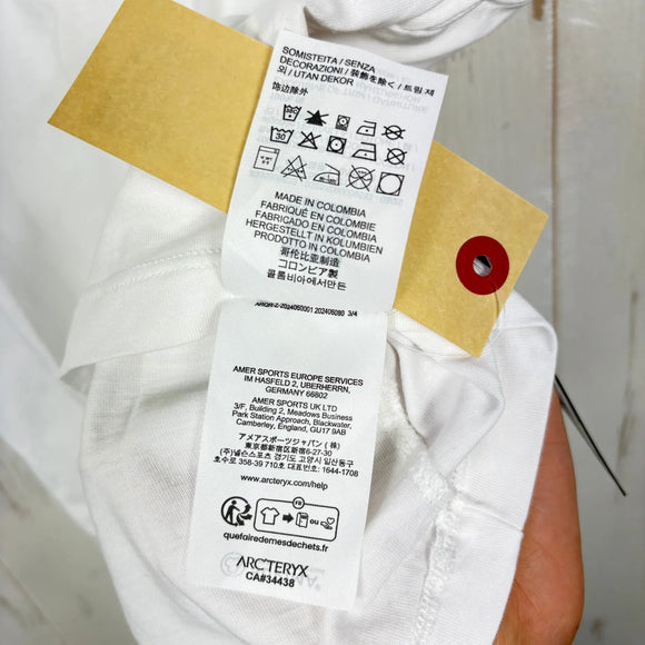 【Men's S ホワイト系】 Arcteryx ( アークテリクス ) クラッグ エスエル コットン ショート スリーブ Kragg SL Cotton SS White Light コットン ウェア トップス インナー シャツ ショートスリーブTシャツ クルーネ