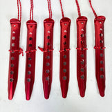[One Size Red] MSR Blizzard Stake Tent Peg Stakes, Set of 6, Aluminum Camping Gear Peg Stakes z00057803 Peg Stakes Camping Gear