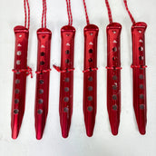 [One Size Red] MSR Blizzard Stake Tent Peg Stakes, Set of 6, Aluminum Camping Gear Peg Stakes z00057803 Peg Stakes Camping Gear