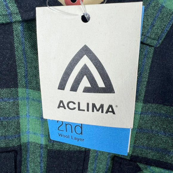 【Men's M グリーン系】 Aclima ( アクリマ ) レジャーウール リボーン ウール シャツ LeisureWool ReBorn Wool Shirt 106310 369 CHECK DARK GREY/GREEN z00055900 369 CHE