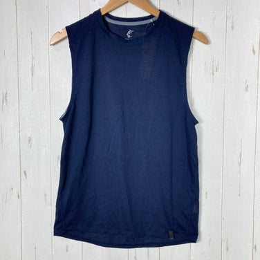 Men's Medium Navy Teton Bros Axio Lite Non Sleeve Wool Top, Tank Top, Sleeveless Shirt, z00054483