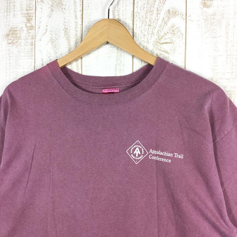 [Men's M Purple] Appalachian Trail At International Men's Synthetic Short Sleeve T-Shirt Crew Neck Inner Shirt Tops Wear