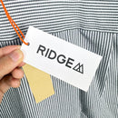 【Men's XL グレー系】 Ridge Mountain Gear ( リッジマウンテンギア ) ベーシック ショートスリーブ シャツ ストライプ Basic Short Sleeve Shirt Stripe  Grey × White z00055798 G-10