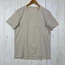 【Men's S ベージュ系】 Houdini ( フーディニ ) メンズ カバー ティー Men's Cover Tee Wish Woven 2WAYストレッチ 速乾 ポリエステル ウェア トップス インナー シャツ ショートスリーブTシャツ クルーネック 化繊-1