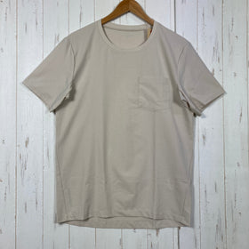 【Men's S ベージュ系】 Houdini ( フーディニ ) メンズ カバー ティー Men's Cover Tee Wish Woven 2WAYストレッチ 速乾 ポリエステル ウェア トップス インナー シャツ ショートスリーブTシャツ クルーネック 化繊