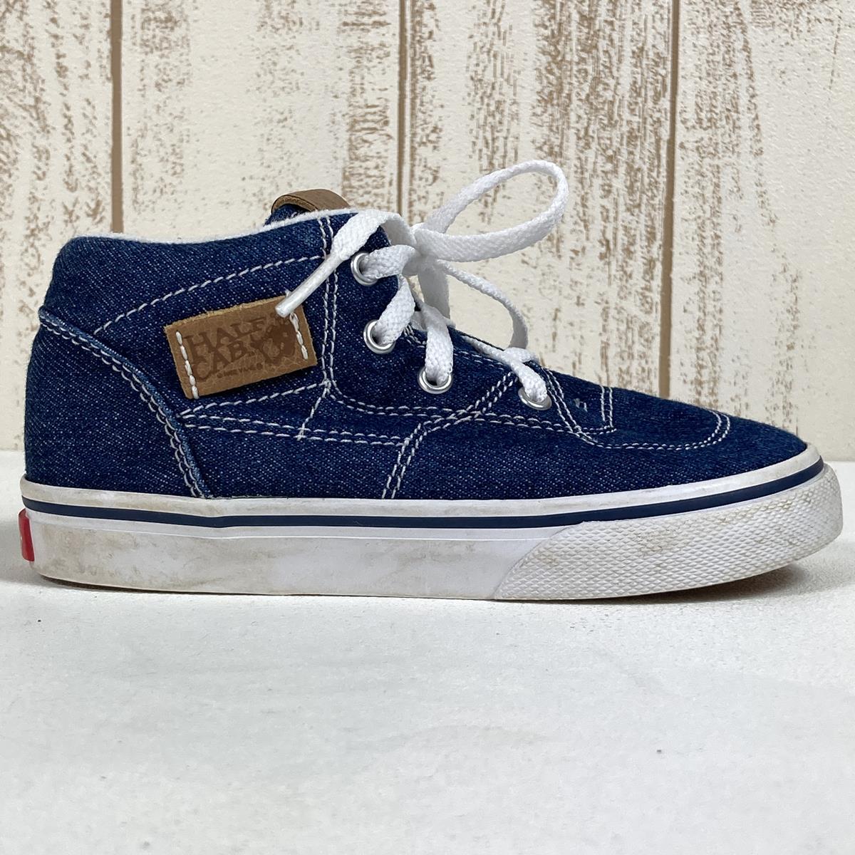 [Boys 14.0cm Navy] Vans Baby Half Cab Kids Sneakers Skate Shoes 721454 Boys Denim Sneakers Lifestyle Shoes Footwear