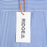 Men's Small Blue Ridge Mountain Gear Basic Short Sleeve Shirt, Stripe, Blue/White, Polyester, Top