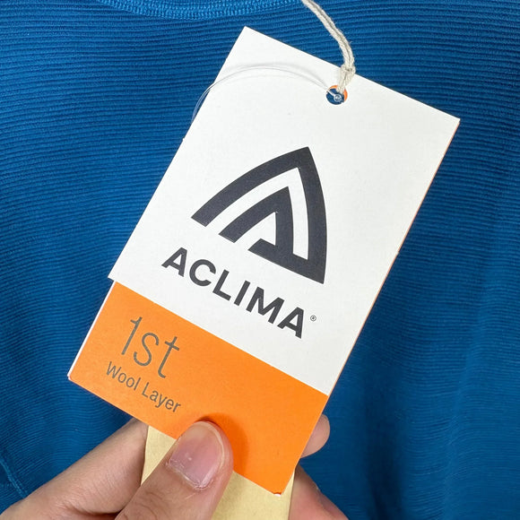 【Men's M ブルー系】 Aclima ( アクリマ ) ストリームウール クルーネック StreamWool Crewneck 108458 374 CORSAIR z00055906 374 CORSAIR ウール ロングスリーブTシャツ クルーネック イ