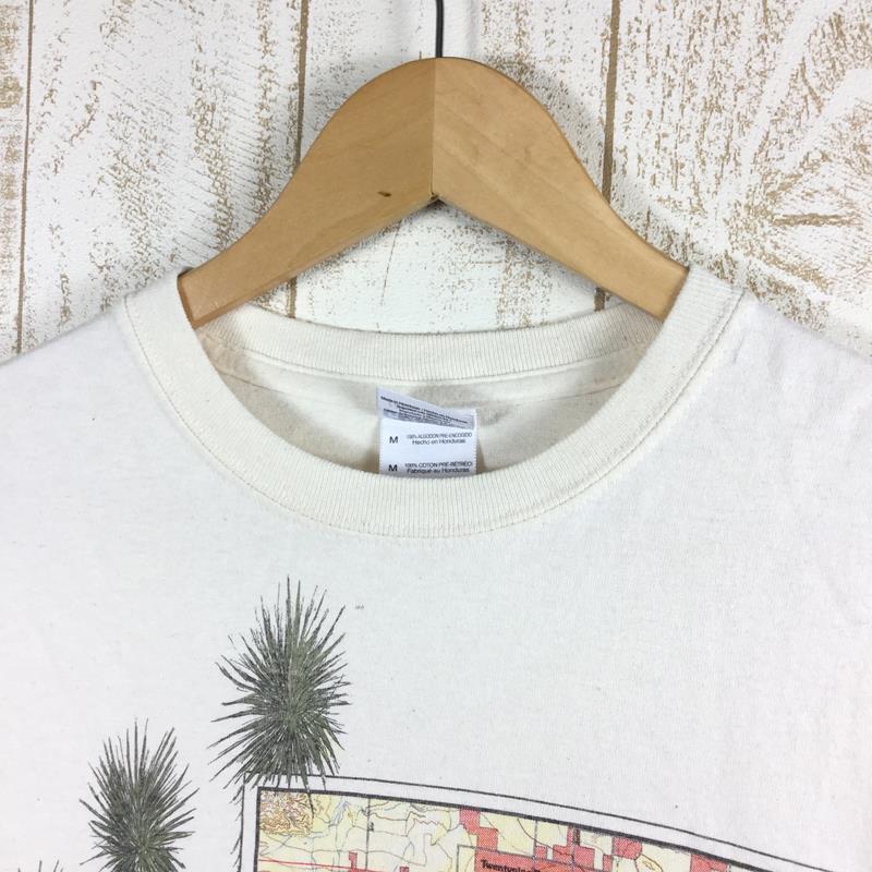 【MEN's M】 カリフォルニア ヨシュアツリー・ナショナルパーク 90年代 希少なアウトドアTシャツ 希少モデル 生成り アイボリー系