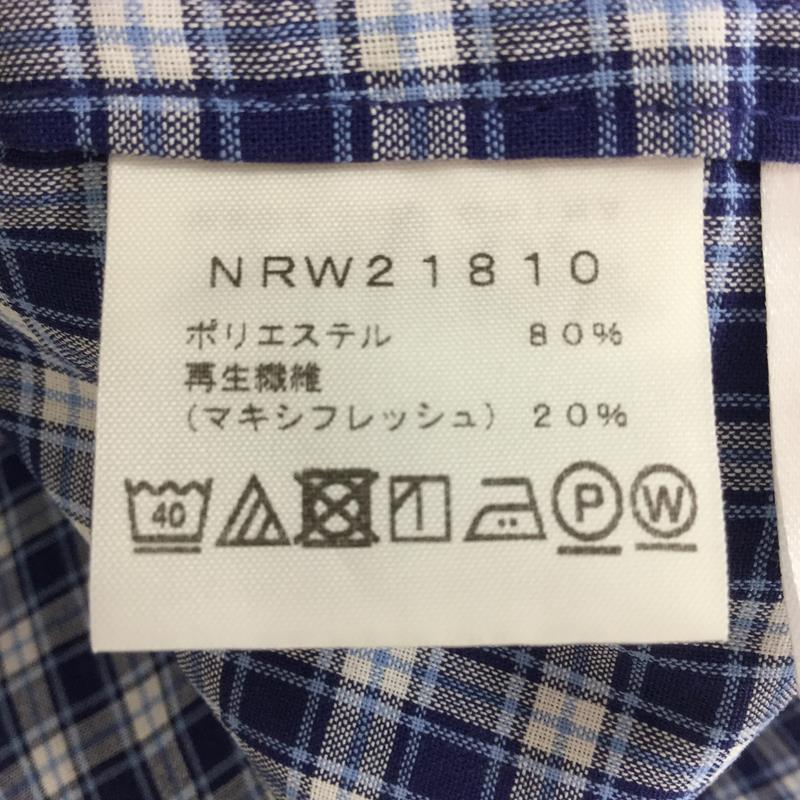 【WOMEN's S】 ノースフェイス ショートスリーブ マキシ チェック シャツ S/S MAXI Check Shirt NORTH FACE NRW21810 ブルー系