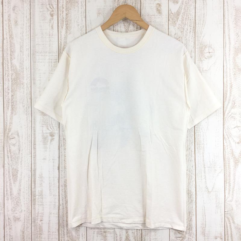 【MEN's M】 マウンテンシャレー MOUNTAIN CHALET オリジナル Tシャツ 希少なアウトドアTシャツ アイボリー系