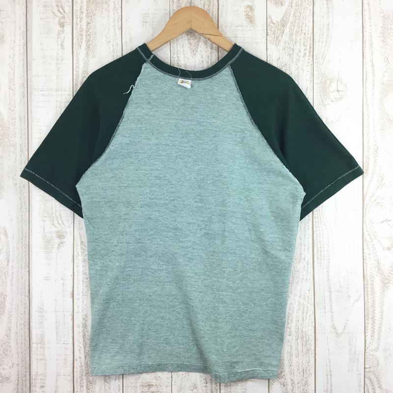 【MEN's XL】 80s LONGS PEAK ラグラン ヘザー Tシャツ 希少なアウトドアTシャツ ビンテージ グリーン系