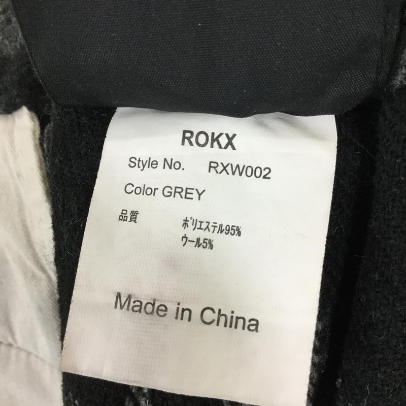 【UNISEX S】 ロックス ウール チェック クライミング ショーツ ROKX RXW002 GREY グレー系
