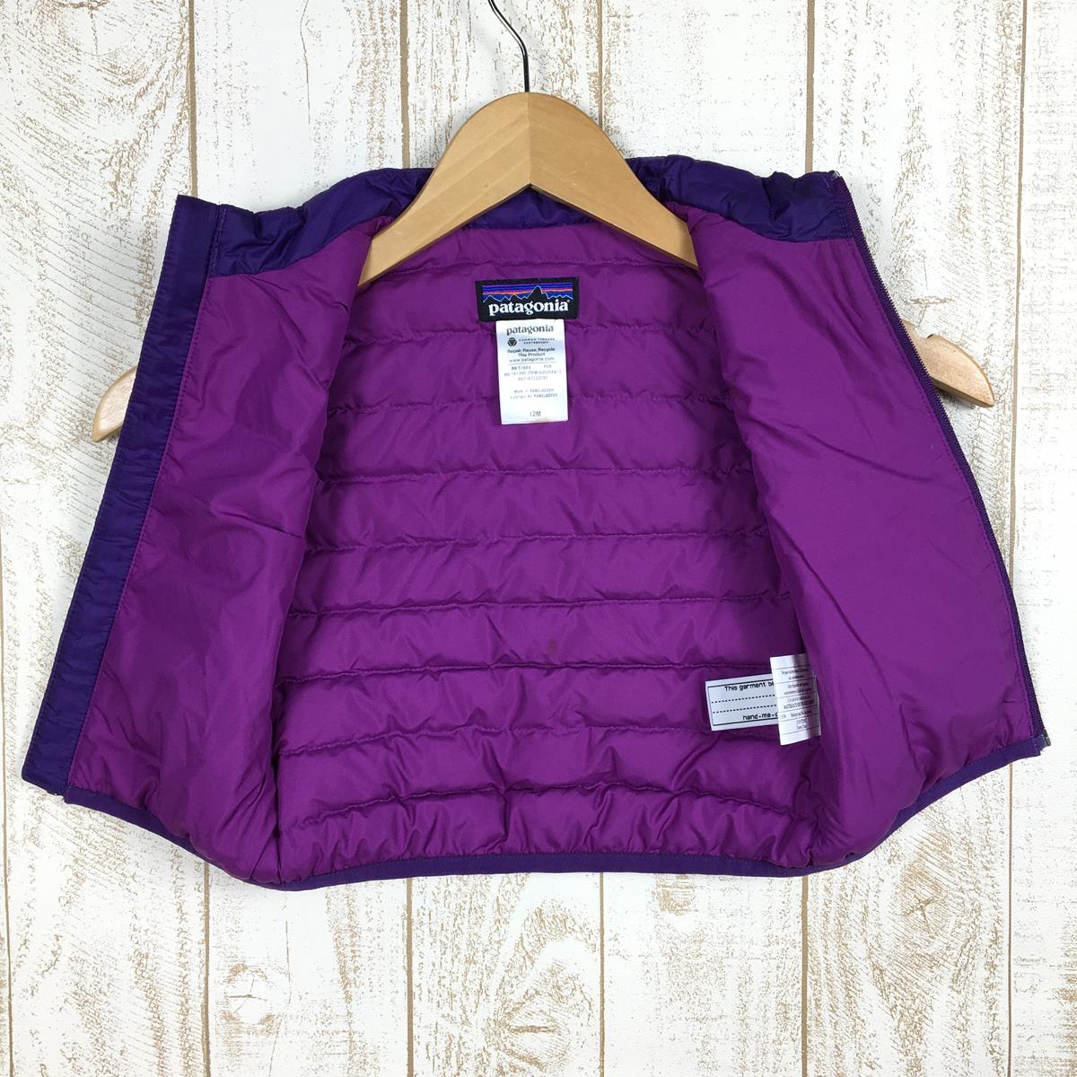 【Baby's 12M】 パタゴニア キッズ ダウン セーター ベスト K Down Sweater Vest PATAGONIA 60505 PUR PURPLE パープル系