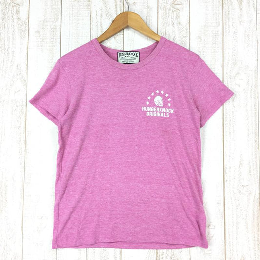 【UNISEX S】 ハンガーノック オリジナルス スカル ヘザー Tシャツ HUNGERKNOCK ORIGINALS ピンク系
