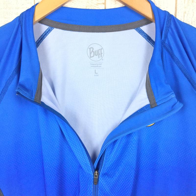 【MEN's L】 バフ プロチーム ジップネック ロングスリーブシャツ Pro Team Aten Long-Sleeved T-Shirt 入手困難 BUFF 2090.707.1FT Aten Blue ブルー系