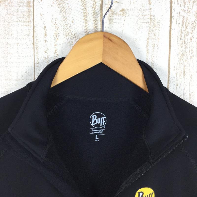 [MEN's L] Buff Pro Team Zip Neck Long Sleeve Sweatshirt Pro Team Aten  Long-Sleeved Sweat Shirts Thermal Top BUFF 2087.999.1FT Black Series