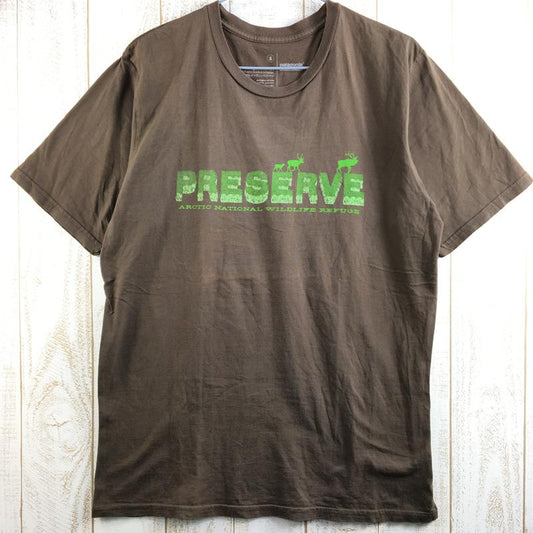 【MEN's S】 パタゴニア ARCTIC NATIONAL WILDLIFE REFUGE Tシャツ アメリカ製 アラスカ 環境保護 入手困難 PATAGONIA ブラウン系
