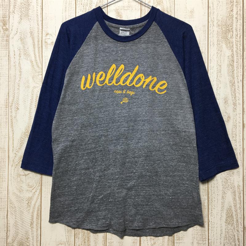 【MEN's L】 ウェルダン welldone オリジナル ラグラン Tシャツ 入手困難 ネイビー系