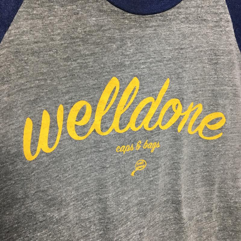 【MEN's L】 ウェルダン welldone オリジナル ラグラン Tシャツ 入手困難 ネイビー系