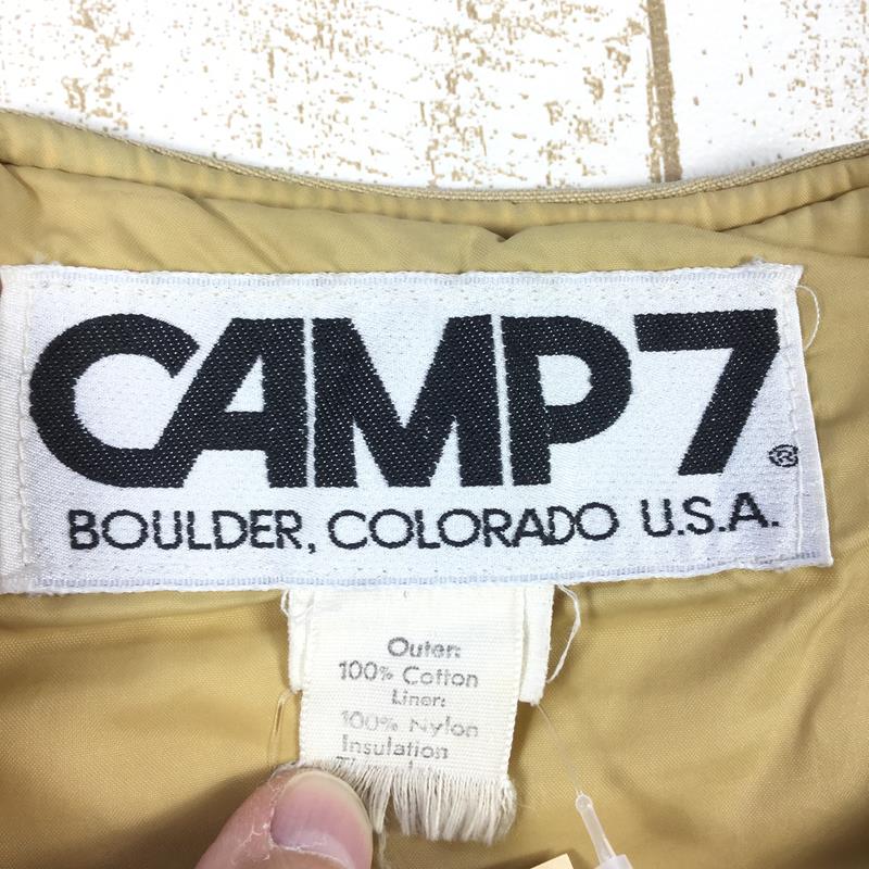 【MEN's S】 キャンプ セブン 70s ビンテージ インサレーテッド キャンバス ベスト CAMP7 ベージュ系