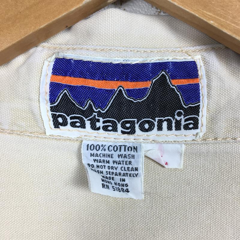 【MEN's L】 パタゴニア 1970s キャンバス シャツ CANVAS SHIRTS 白タグ デカタグ 旧タグ ビンテージ 入手困難 PATAGONIA ベージュ系