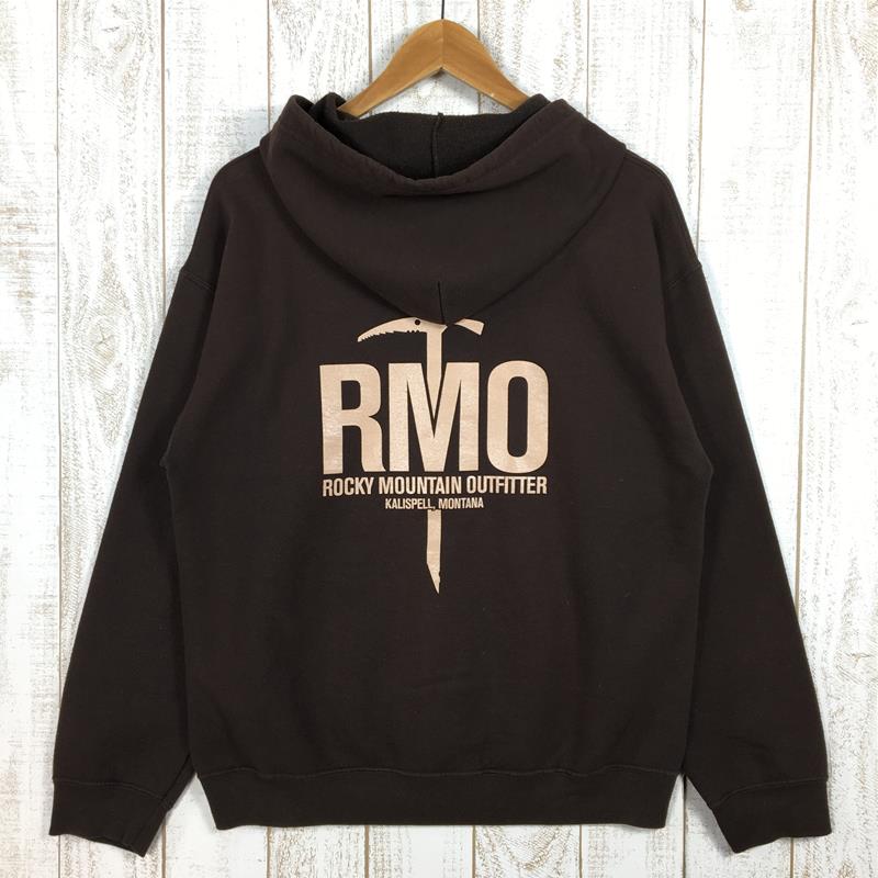 【MEN's M】 RMO Rocky Mountain Outfitters フルジップ スウェット フーディ パーカー コットン/ポリ 50/50 入手困難 ブラウン系
