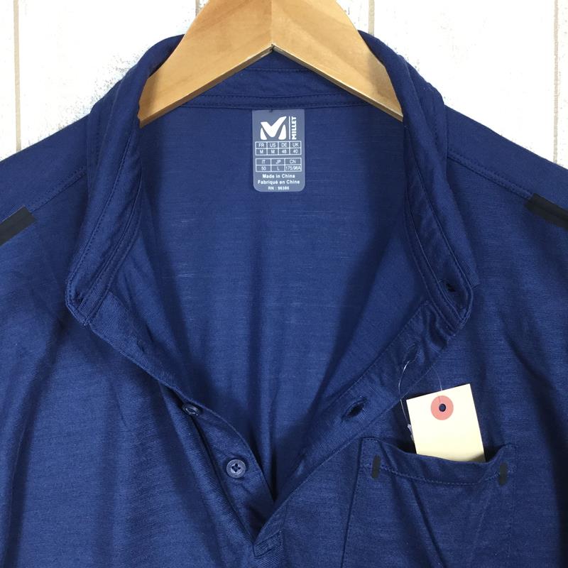 【MEN's M】 ミレー イムジャ ウール ポロシャツ IMJA WOOL POLO MILLET MIV7695 ネイビー系