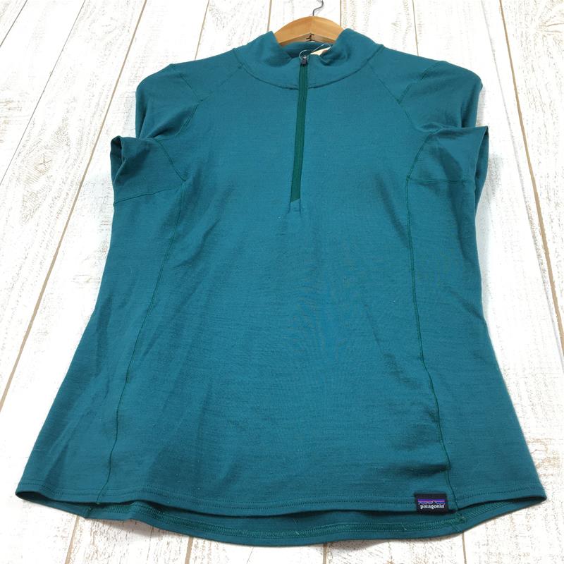 【WOMEN's S】 パタゴニア メリノ サーマルウェイト ジップネック Merino TW Zip-Neck ロングスリーブ シャツ メリノウール PATAGONIA 37127 ABRG Arbor Green グリーン系