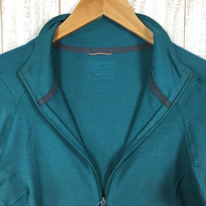 【WOMEN's S】 パタゴニア メリノ サーマルウェイト ジップネック Merino TW Zip-Neck ロングスリーブ シャツ メリノウール PATAGONIA 37127 ABRG Arbor Green グリーン系