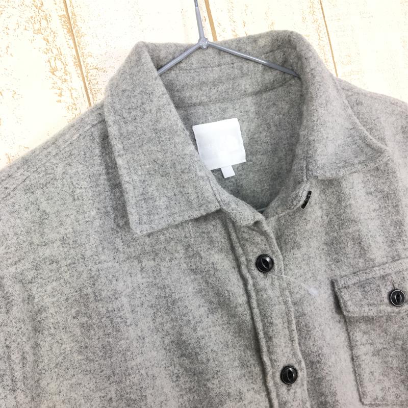 【WOMEN's M】 ノースフェイス ロングスリーブ ウール シャツ L/S WOOL SHIRT NORTH FACE NRW61509 グレー系