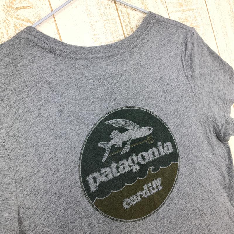【WOMEN's S】 パタゴニア ウィメンズ Cardiff オーガニックコットン Tシャツ PATAGONIA グレー系