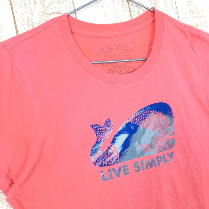 【WOMEN's M】 パタゴニア ウィメンズ Live Simply ホエール オーガニックコットン Tシャツ PATAGONIA ピンク系
