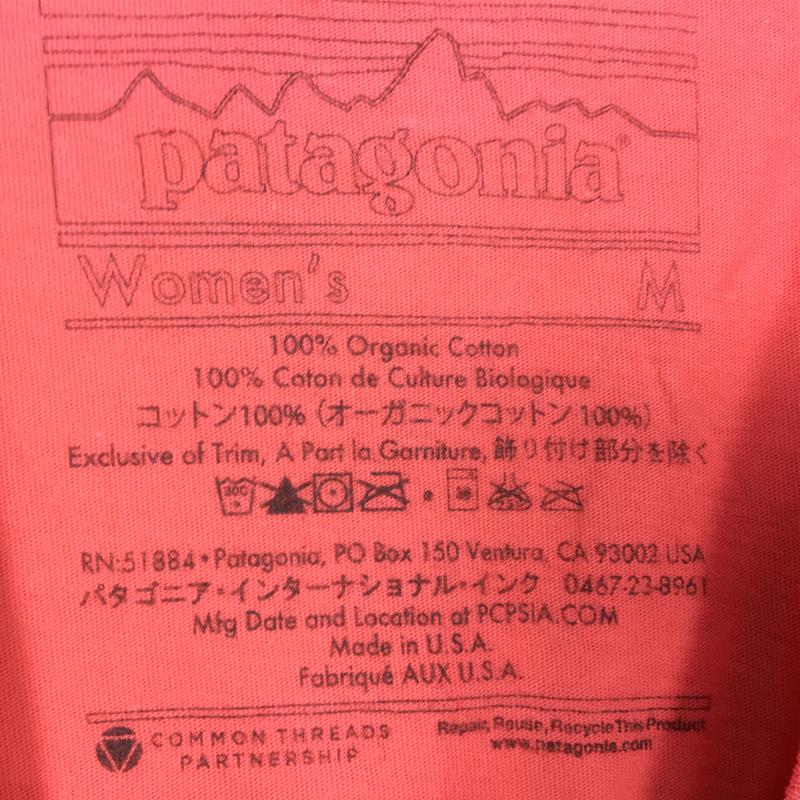 【WOMEN's M】 パタゴニア ウィメンズ Live Simply ホエール オーガニックコットン Tシャツ PATAGONIA ピンク系