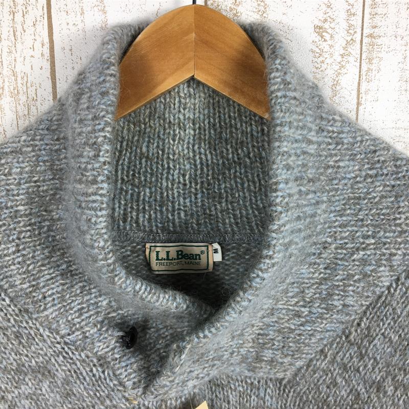 【MEN's M】 エルエルビーン 1980s ショールカラー ニット セーター ビンテージ LLBEAN グレー系