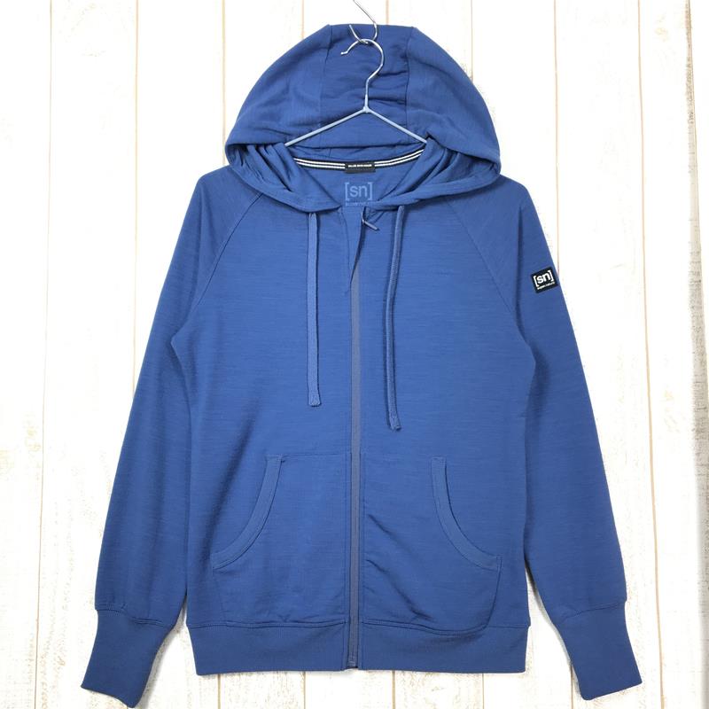 【WOMEN's S】 スーパーナチュラル エッセンシャル フーディ ESSENTIAL HOODY メリノウール パーカー supernatural | SN SNW006530 ブルー系