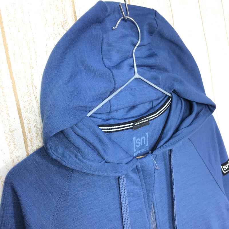 【WOMEN's S】 スーパーナチュラル エッセンシャル フーディ ESSENTIAL HOODY メリノウール パーカー supernatural | SN SNW006530 ブルー系