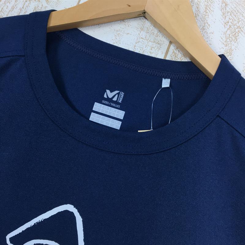 【MEN's S】 ミレー バックパッカー プリント Tシャツ MILLET MIV01719 ネイビー系