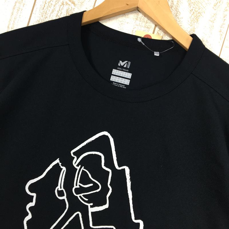 【MEN's S】 ミレー バックパッカー プリント Tシャツ MILLET MIV01719 ブラック系