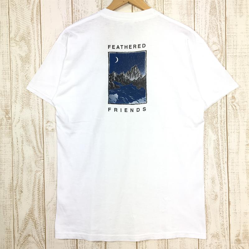 【MEN's M】 フェザードフレンズ 2000s グラフィック プリント Tシャツ ポートアンドカンパニーボディー 入手困難 FEATHERED FRIENDS ホワイト系