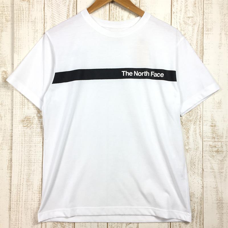 【MEN's M】 ノースフェイス ショートスリーブ シンプルラインド ティー S/S Simple Lined Tee Tシャツ NORTH FACE NT32047 ホワイト系