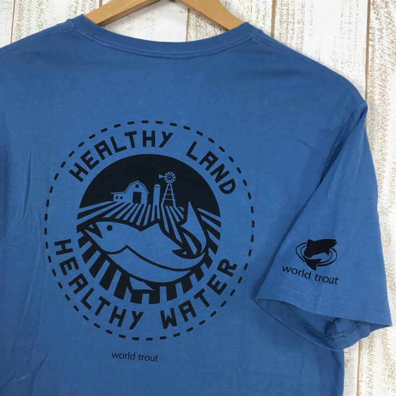【中古】 【Men's XS】 パタゴニア セーフガード ステンシル ワールド トラウト オーガニック Tシャツ Safeguard Stencil WORLD Trout Organic T-Shirt patagonia 38534 PGBE ブルー