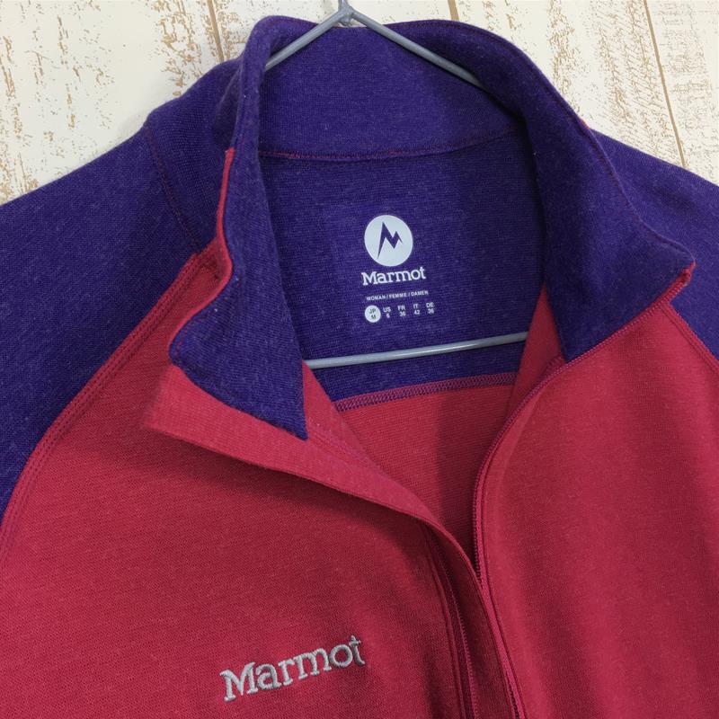 [WOMEN's M] Marmot climb wool stretch zip Climb Wool Stretch Zip long  sleeve zip neck shirt MARMOT MJK-F5586W purple system