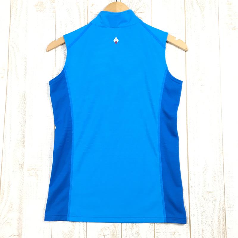 【WOMEN's M】 モンベル クール ノースリーブ ジップシャツ MONTBELL 1104933 ブルー系