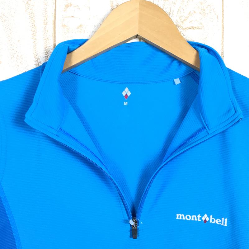 【WOMEN's M】 モンベル クール ノースリーブ ジップシャツ MONTBELL 1104933 ブルー系