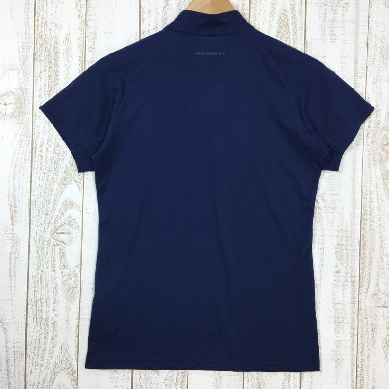 【WOMEN's S】 マムート パフォーマンス ドライ ジップ Tシャツ Performance Dry Zip T-Shirt ショートスリーブ MAMMUT 1017-00430 ネイビー系